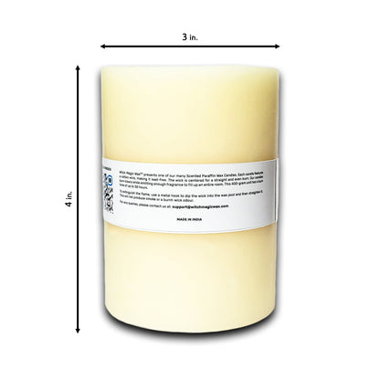 Jasmine Scented Paraffin Candle - Pillar - 400g