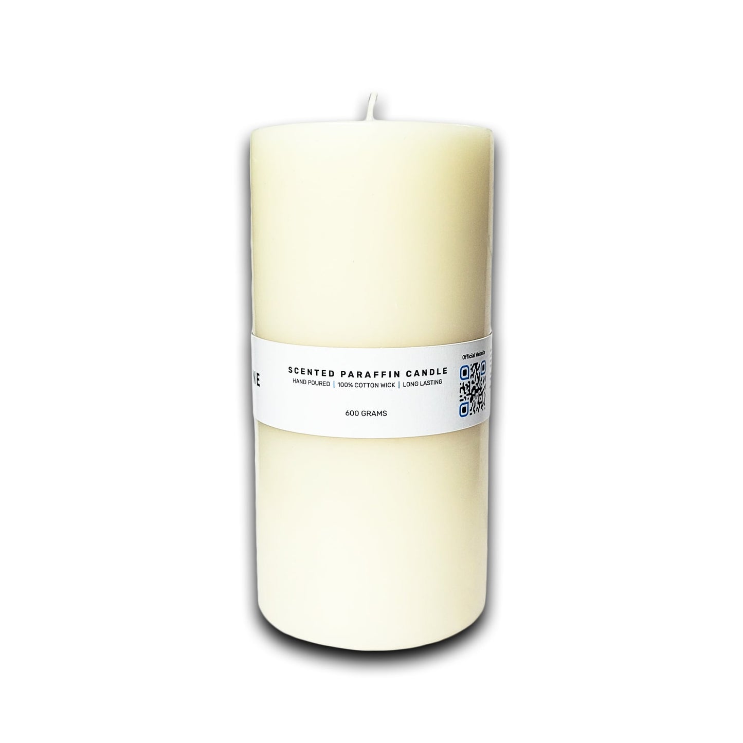 Jasmine Scented Paraffin Candle - Pillar - 600g