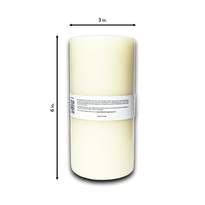 Jasmine Scented Paraffin Candle - Pillar - 600g