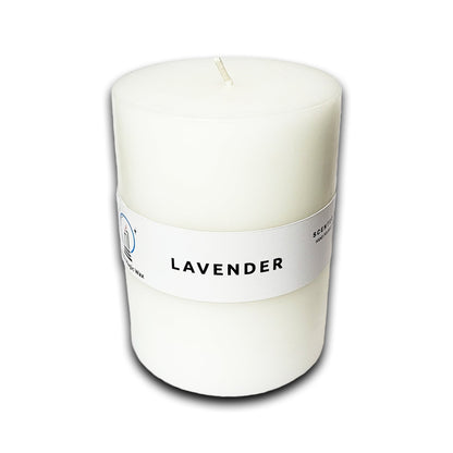 Lavender Scented Paraffin Candle - Pillar - 400g