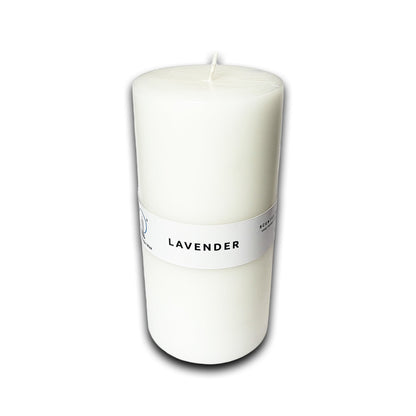 Lavender Scented Paraffin Candle - Pillar - 600g