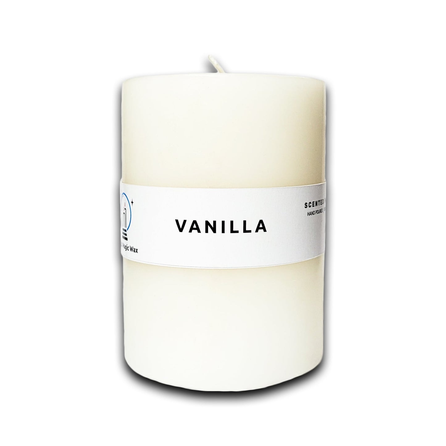 Vanilla Scented Paraffin Candle - Pillar - 400g