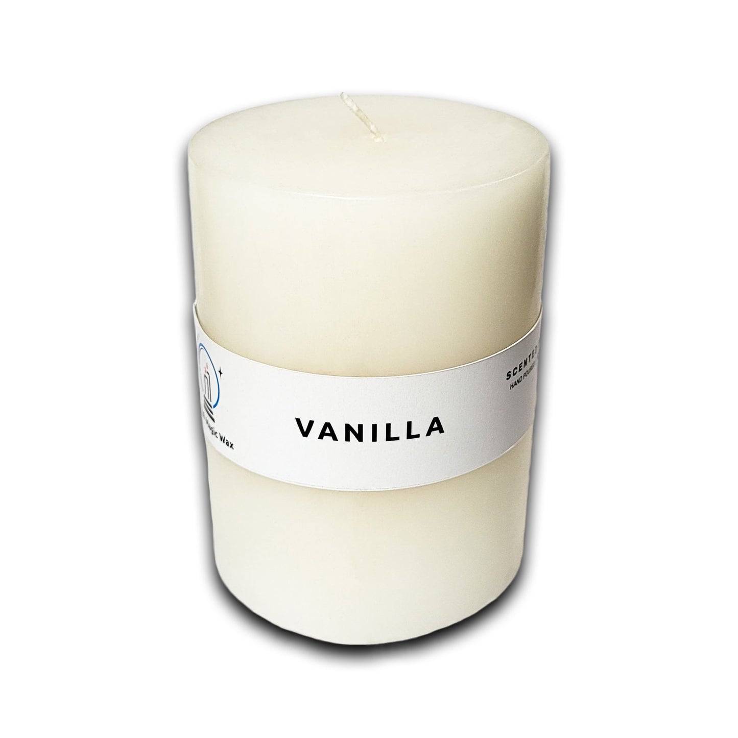 Vanilla Scented Paraffin Candle - Pillar - 400g