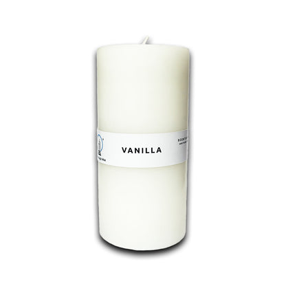 Vanilla Scented Paraffin Candle - Pillar - 600g