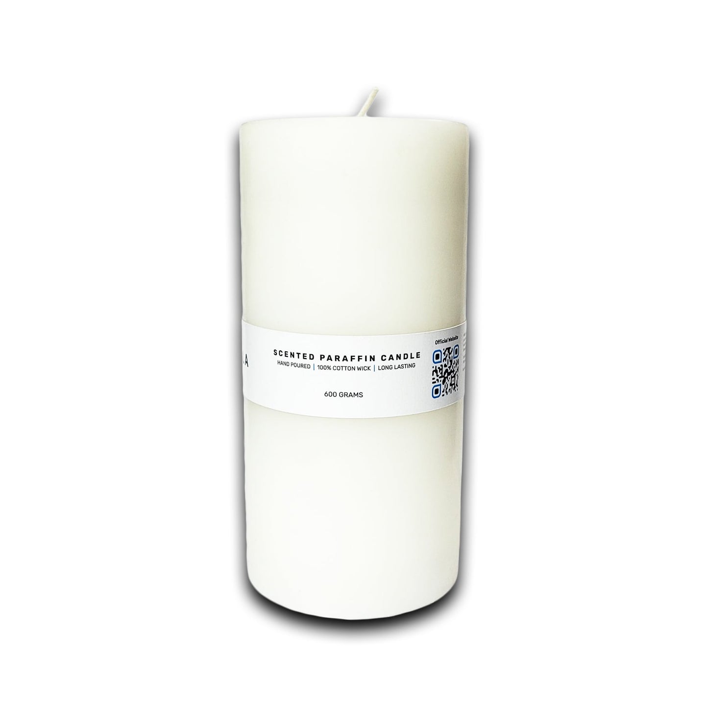 Vanilla Scented Paraffin Candle - Pillar - 600g