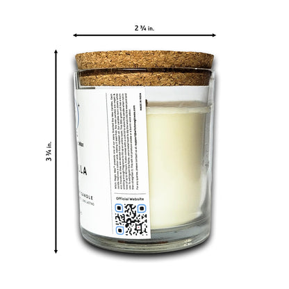 Vanilla Scented Soy Candle - Clear Glass Jar - Cork Lid - 200g